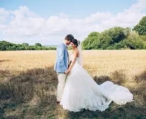 Rosabella Strapless Wedding Dress With Long Lace Train True By