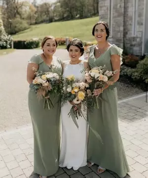 shimmer bridesmaid dresses Long Champagne Sparkly Bridesmaid Dresses – Lisposa main image 0
