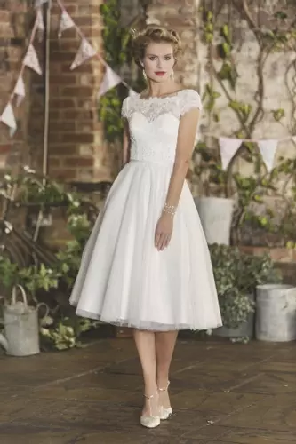 Skyler 1950s Style Open Back Short Wedding Dresses Brighton Belle