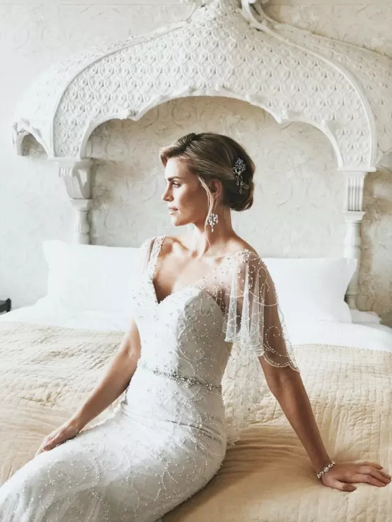beaded gatsby wedding dress Stella