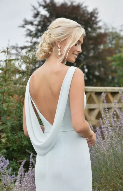 E205 | Plunge Cowl Back Bridesmaid Dress | Essentials by True Bride E205 | Plunge Cowl Back Bridesmaid Dress | Essentials by True Bride