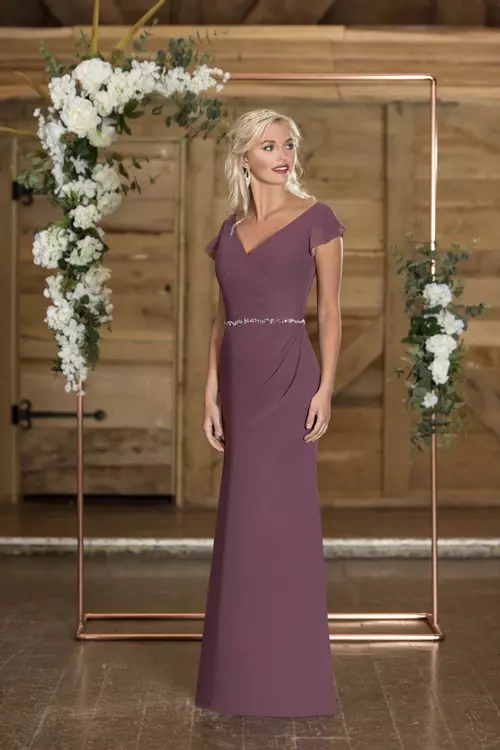 fitted lace wedding dress Modest Silk Maxi Dress main image 0