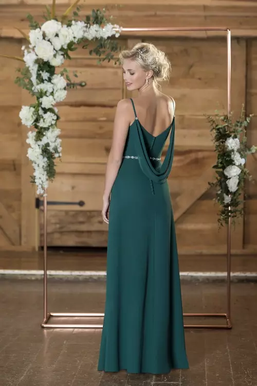Emma M432 | Spaghetti Strap Dress with Double Split | True Bridesmaids