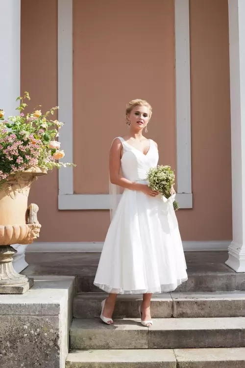 Meredith Floaty Boho Style Short Wedding Dress Brighton Belle