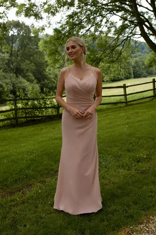 E231 | Delicate Lace Detail Bridesmaids Dress | Essentials by True Bride