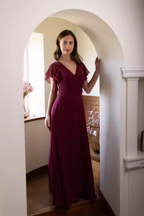 Anya | Floaty Chiffon Bridesmaid Dress with Sequin Detail | Luna by True  Bride