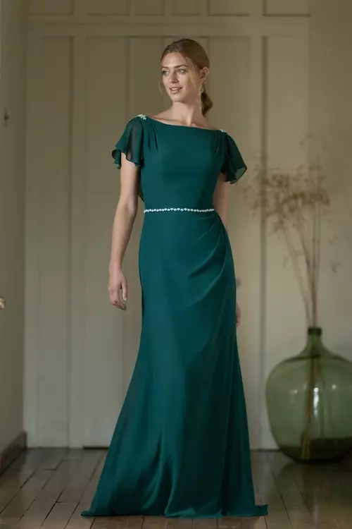 maeve bridesmaid dresses Maeve Dreamy Spaghetti Straps Keyhole Back Long Bridesmaid Dresses