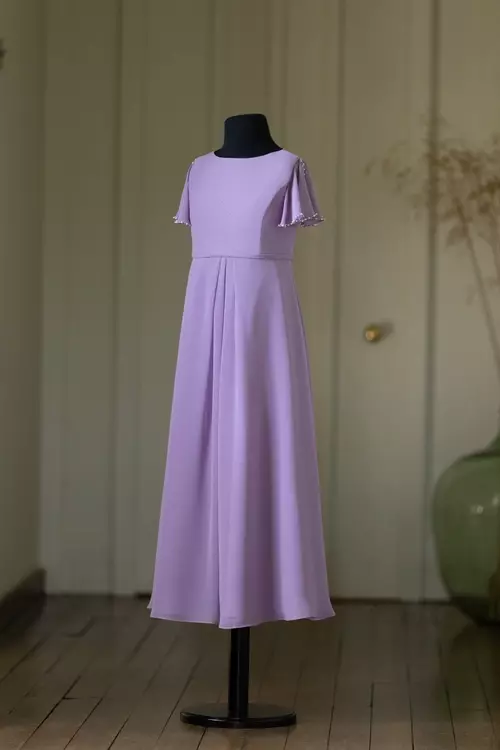 strapless open back dress Lavender Flower Girl Dress Spring and Summer Special Occasion Dress – Lisa  Ann's Creations main image 1