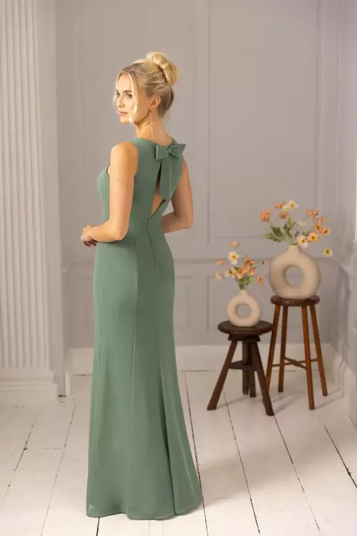 moss green bridesmaid dresses uk Moss Green Bridesmaid Rose Charming Scoop Chiffon Bridesmaid Dresses