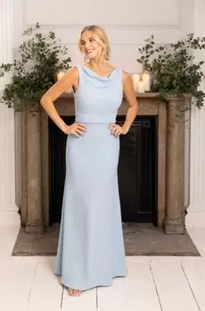 grey tea length bridesmaid dresses Crushed Velvet Slip Dress – udelny.com