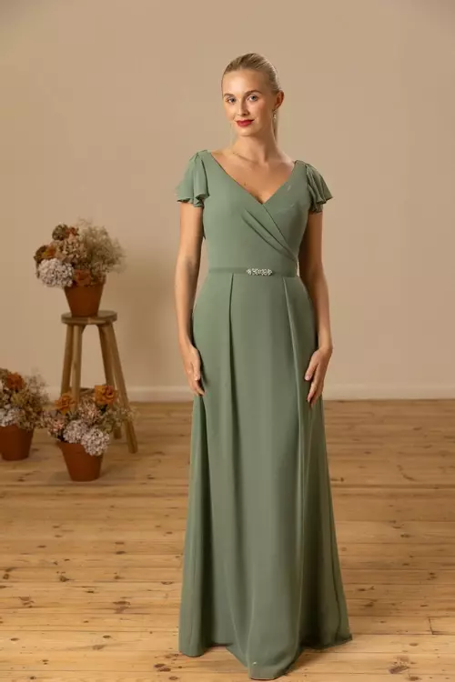 M826 | Classic Chiffon Bridesmaid Dress with Floaty Sleeves | True Bridesmaids M826 | Classic Chiffon Bridesmaid Dress with Floaty Sleeves | True Bridesmaids