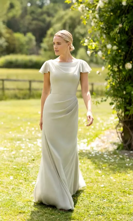 fashion forward bridesmaid dresses Eva Fashion 3485 Bridesmaids Long Slit Formal Dress