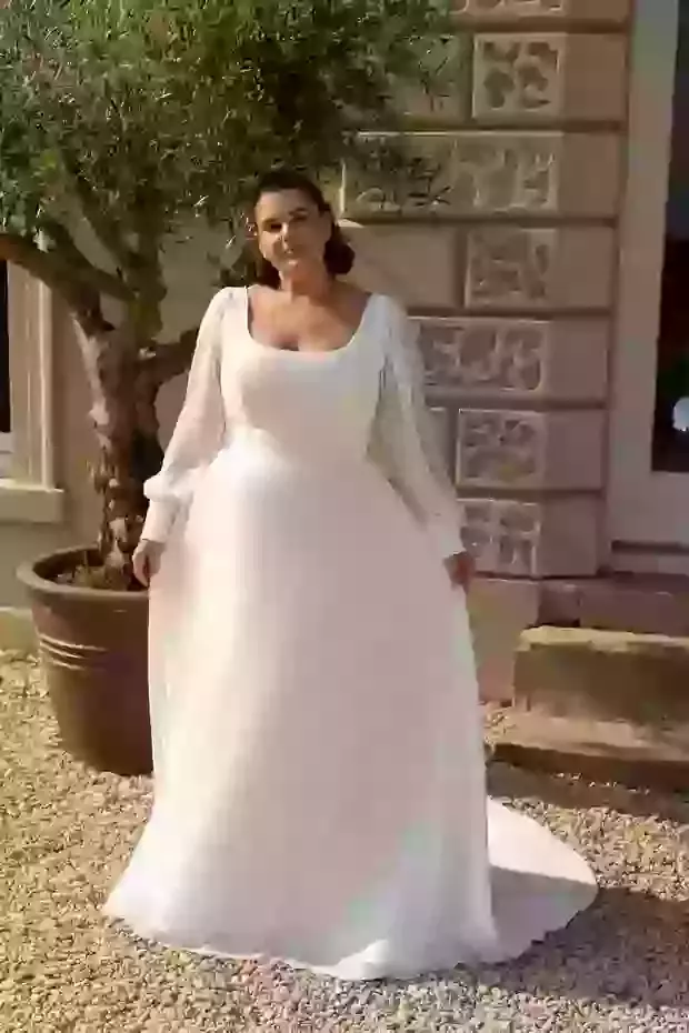 a line wedding dresses uk plus size A-Line/Princess V-Neck 3/4 Sleeves Floor Length Mother of the Bride Dresses With Appliques & Beading Cabernet
