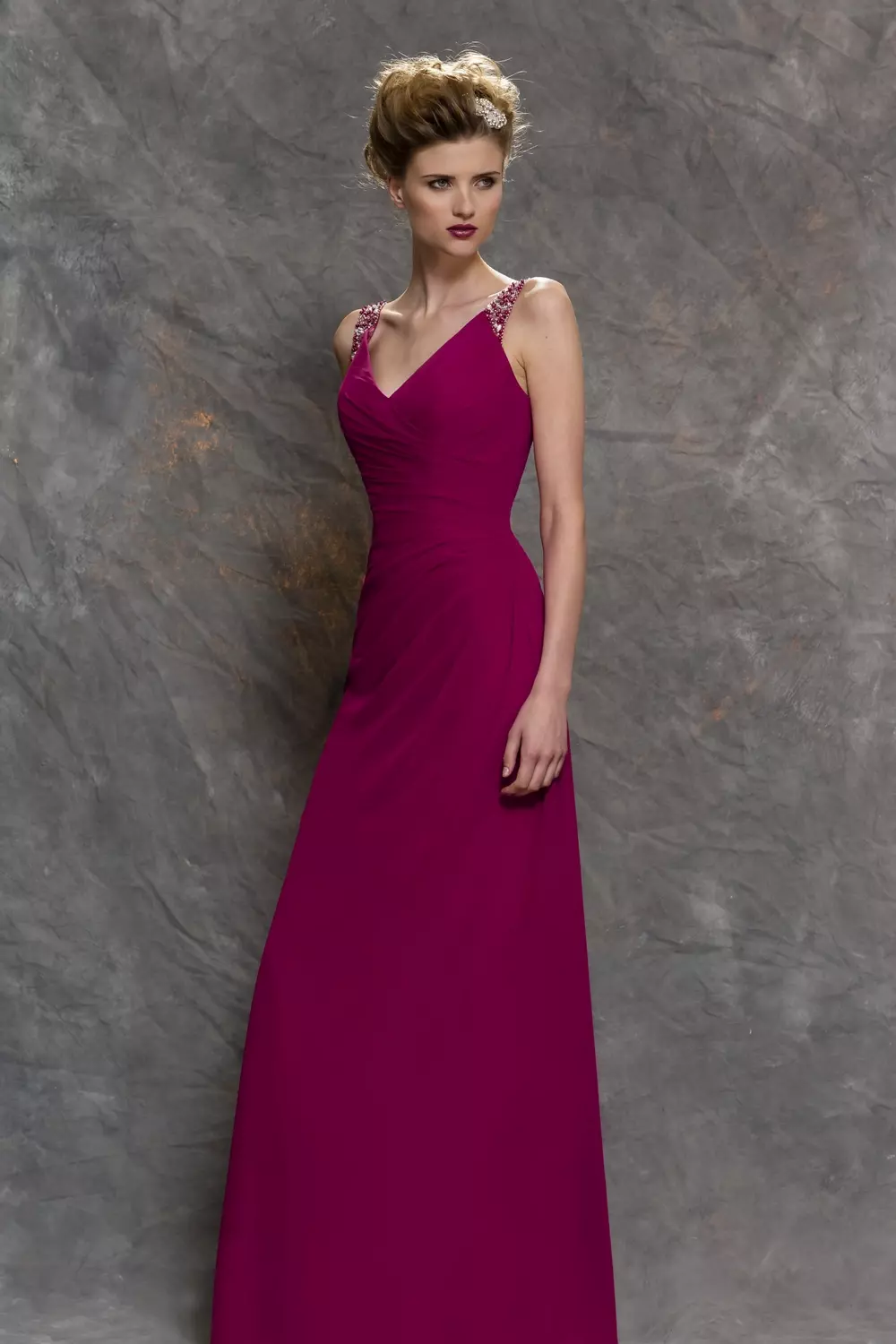 M631 | Flattering Sheer Back Bridesmaids Dress | True Bridesmaids